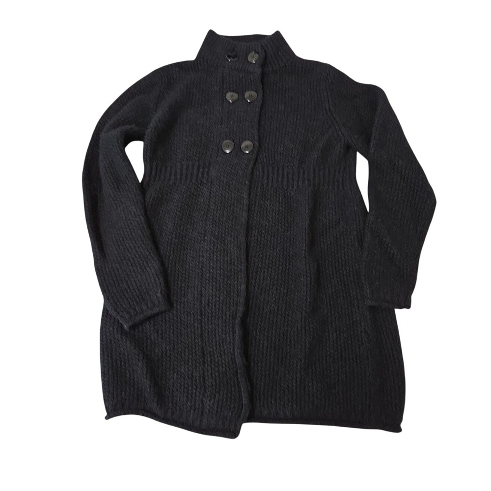 Stile Benetton Alpaca/Wool/Acrylic/Nylon Blend Dark Gray Long Cardigan Large‎
